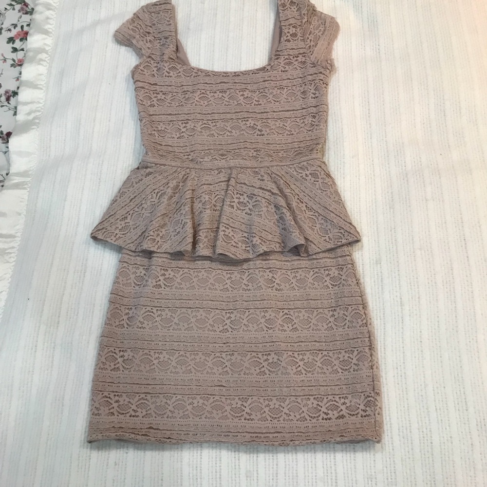 Lace Peplum Dress